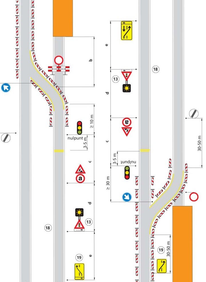 richtlijnen conform CROW 96A en B. Utrecht